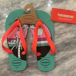 Havanans Green Dew Flip Flops. NWT Ladies USA 7/8, 37-38
